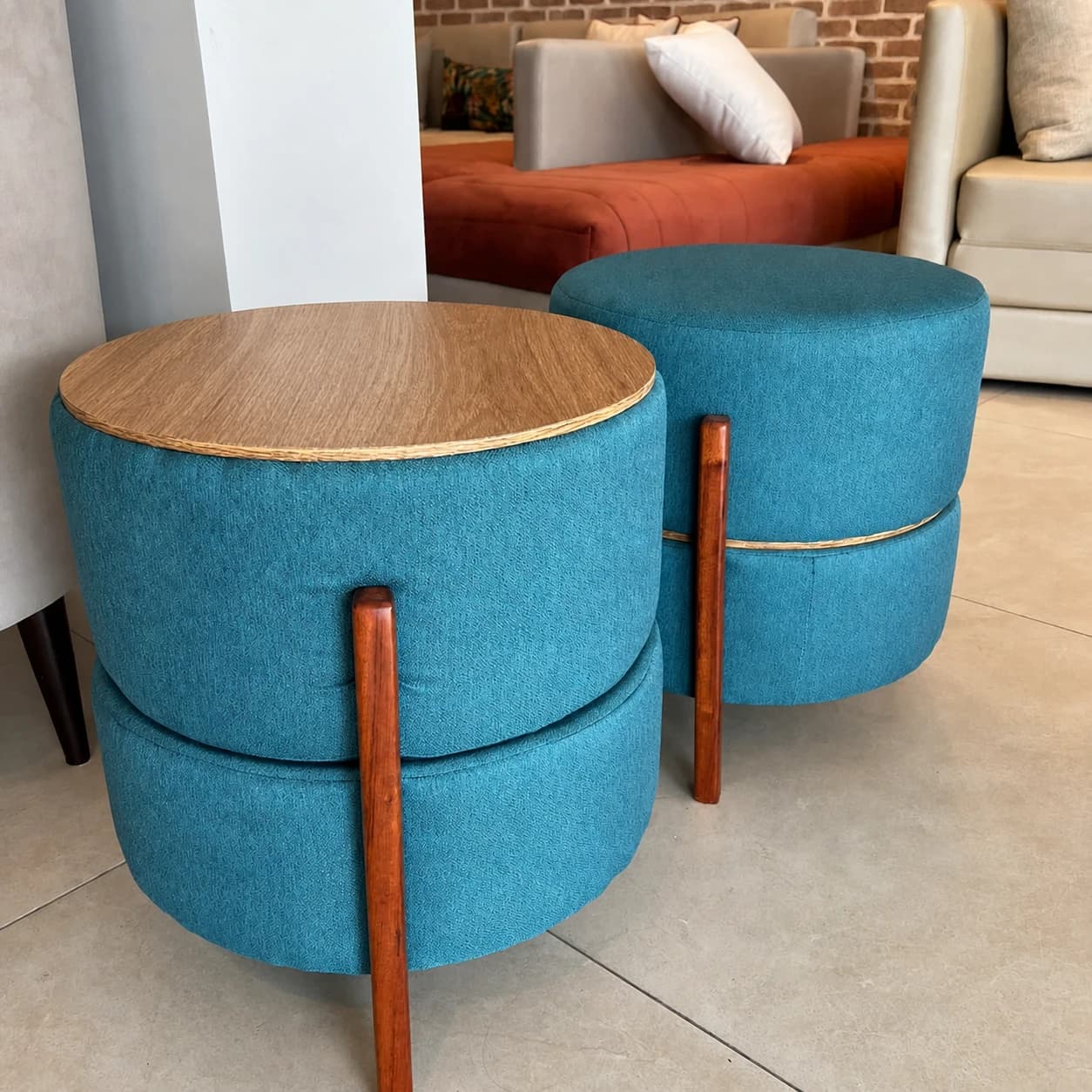 Puff Banqueta Mesa multifuncional para sala