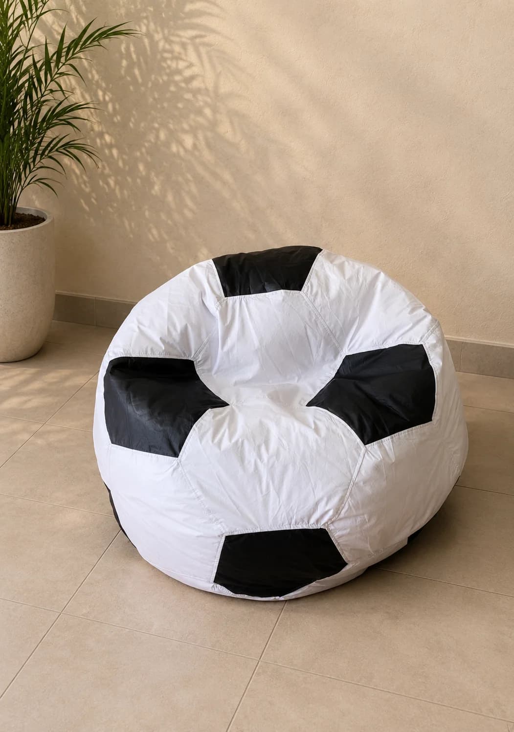 Puff Bola de Futebol divertido e confortável para lazer e descanso